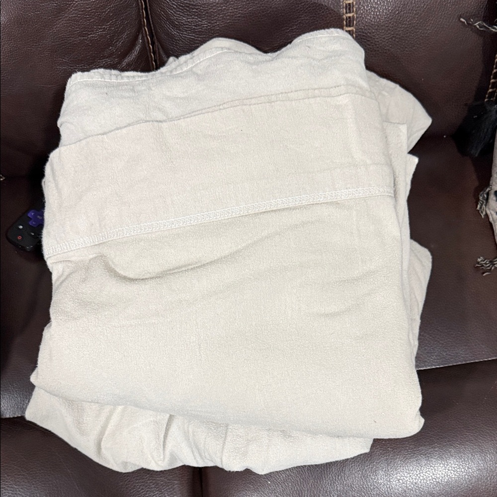 King size Light gray flannel sheet set